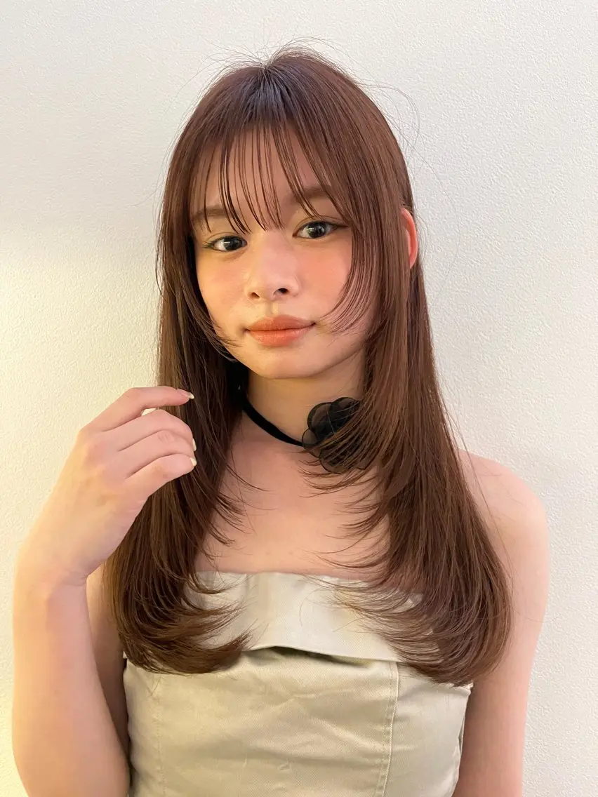 【６月平日限定⭐️】小顔カット+ダメージケアカラー+マスクトリートメント🤍※２回目以降の方詳細お読みくださいの写真