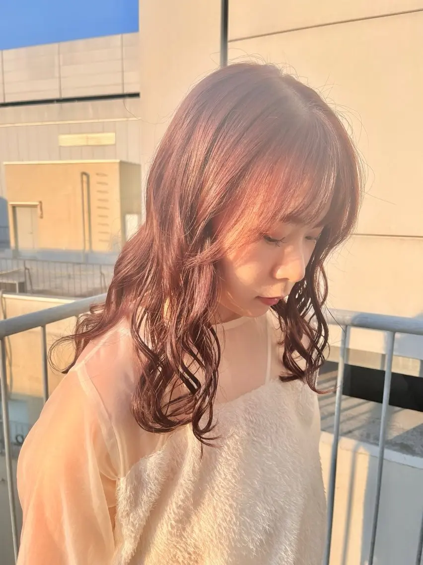 ミディアム カラー カシス オレンジ くさかみさき🌼暖色 /耳つぼ/オタク🌼のヘアスタイル