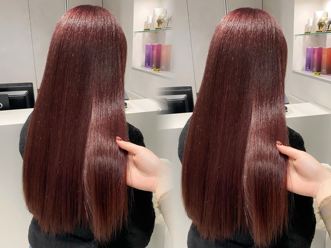 ロング ヘアカラー トリートメント ヘアセット 💎レイヤー×艶 透明感カラー│フウカのヘアスタイル
