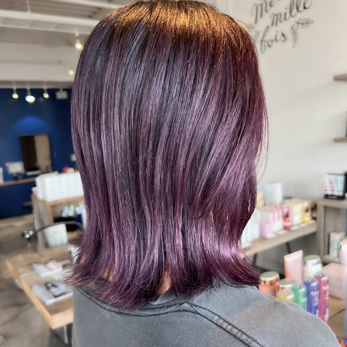 ミディアム カラー ヘアカラー トリートメント 岸下 理緒のヘアスタイル