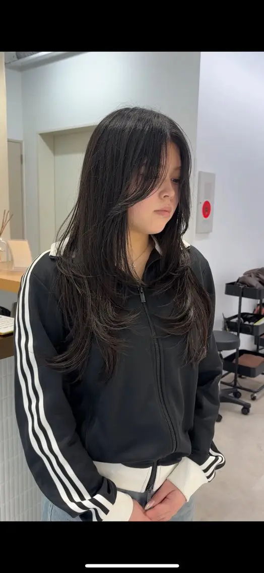 ロング カラー カット ヘアカラー トリートメント Zina難波/ 韓国ヘア🐰mikuのヘアスタイル