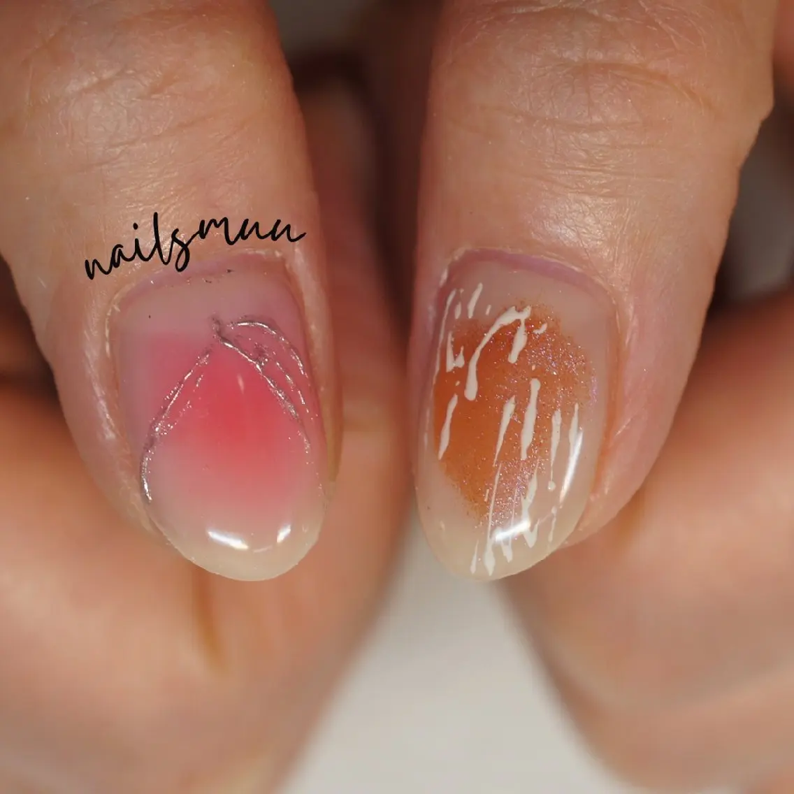 ネイル チークネイル 春ネイル nails muu まゆのネイルデザイン