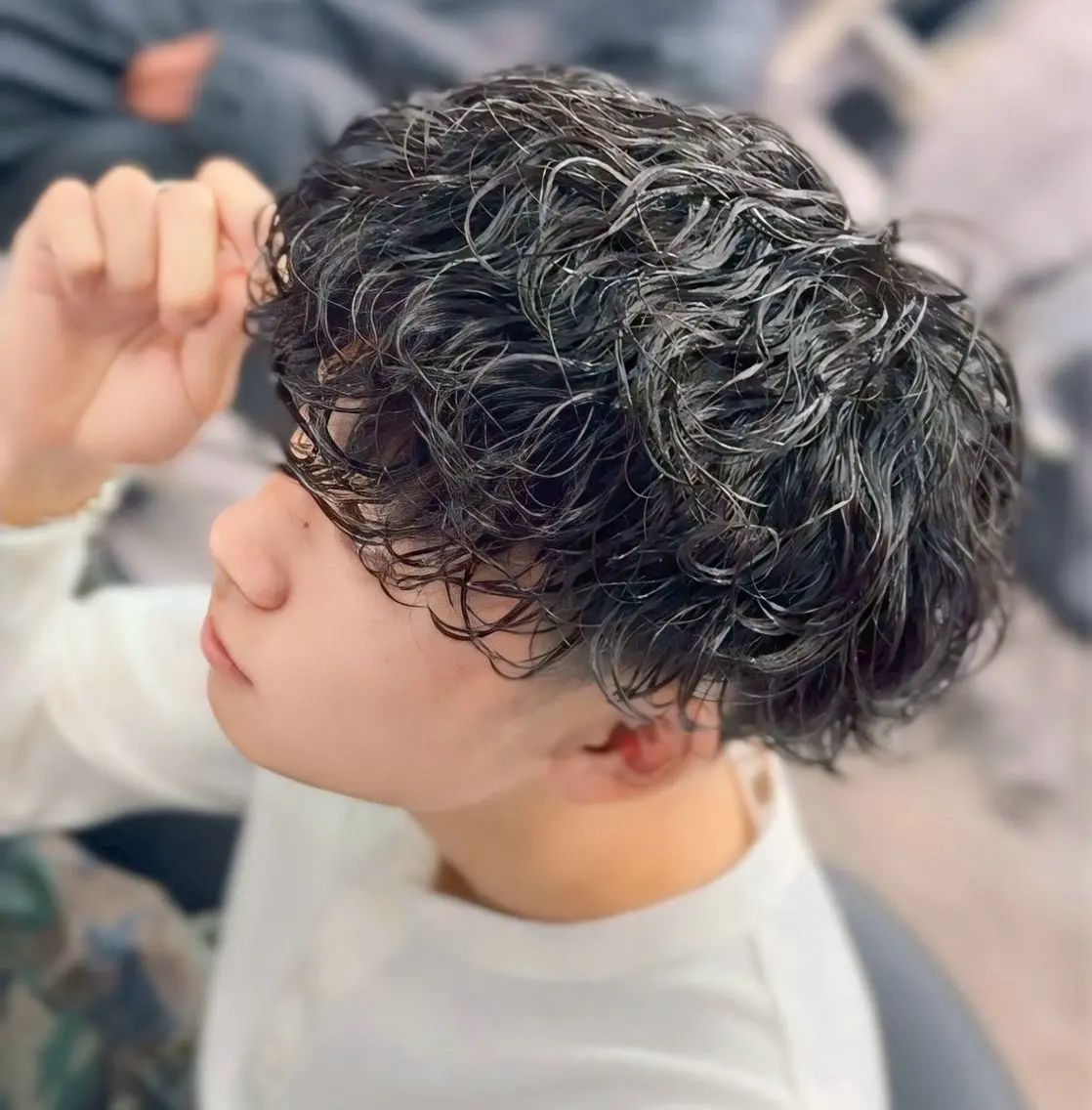 ショート パーマ メンズ 石田 大成のヘアスタイル