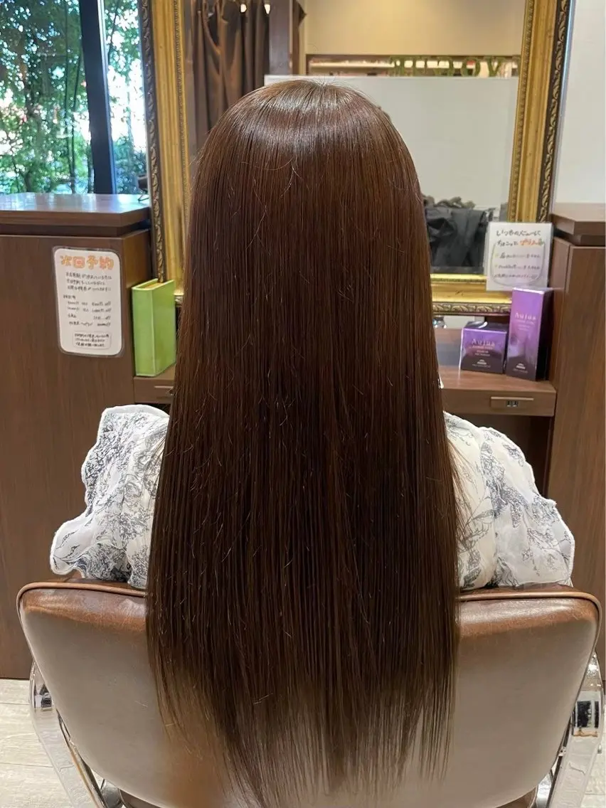 ロング 縮毛矯正 🫧ナチュラル矯正 /カラー🫧あやりのヘアスタイル