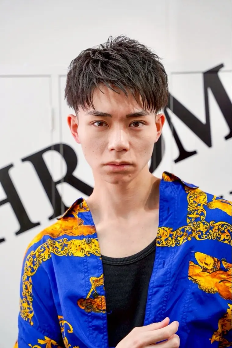 ショート カラー パーマ メンズ カット ヘアセット メンズカット/パーマ 山崎航平💈のヘアスタイル
