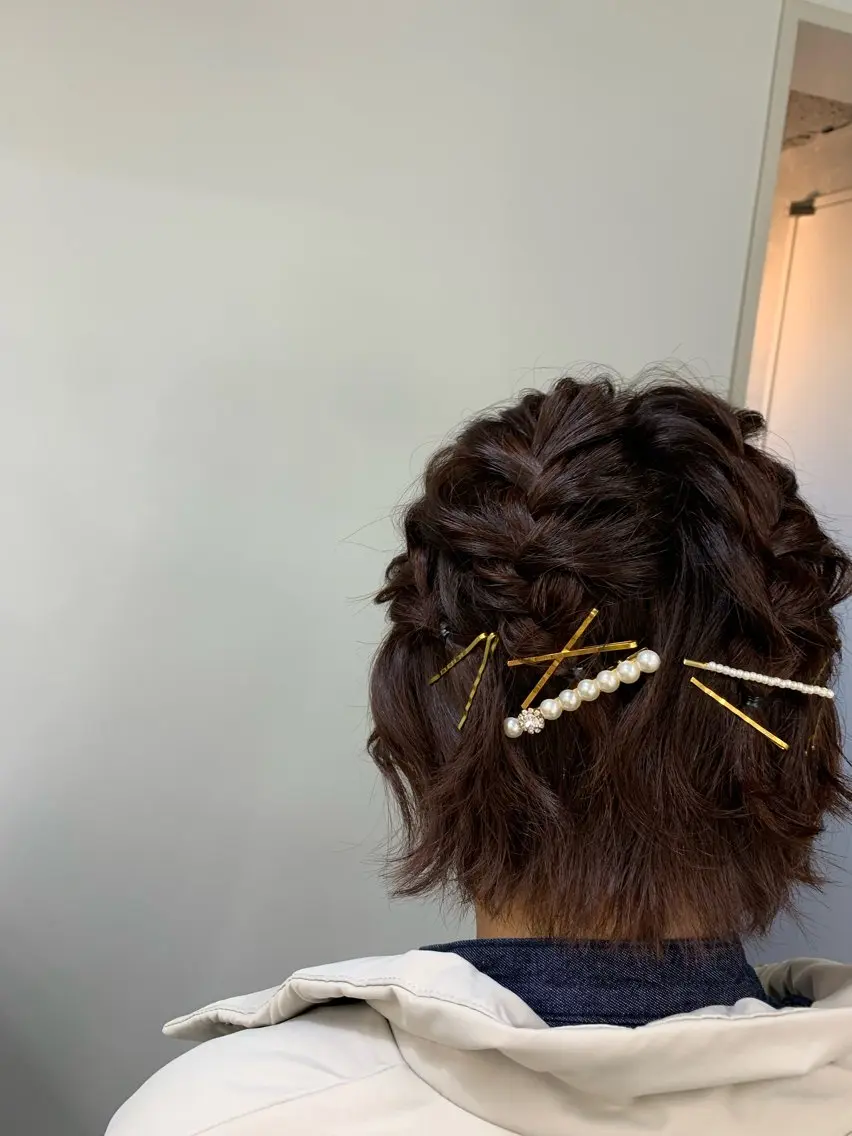 ショート ヘアアレンジ ショートヘア ヘアセット …a みおのヘアスタイル