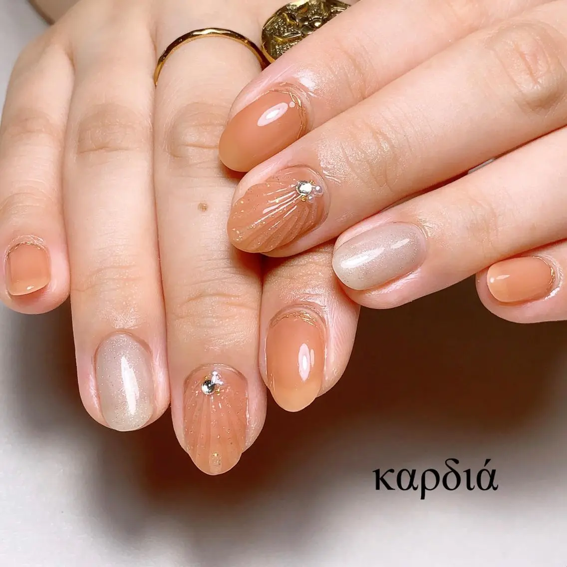 ネイル καρδιά -ｶﾙﾃﾞｨｱ-のネイルデザイン