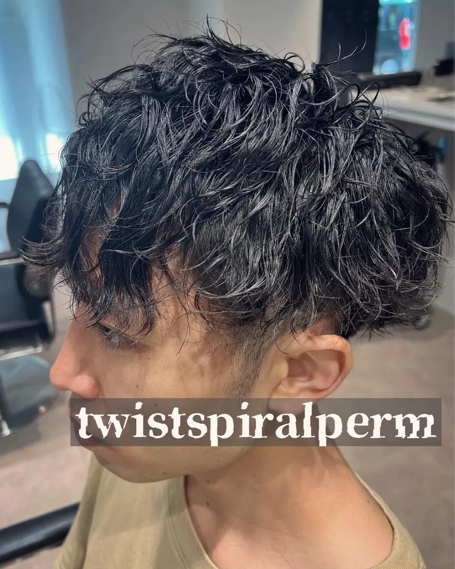 ショート パーマ メンズ メンズ特化 ナカネ カツヤのヘアスタイル