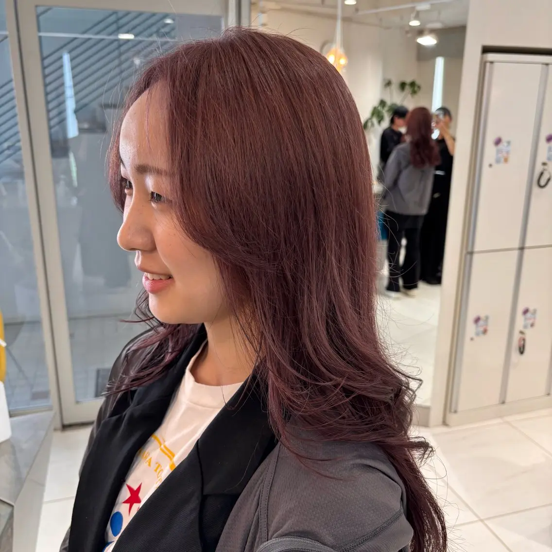 セミロング カラー ベージュカラー 透明感カラー ピンクカラー ピンクベージュ 由比藤理子 ブリーチカラー🌈のヘアスタイル