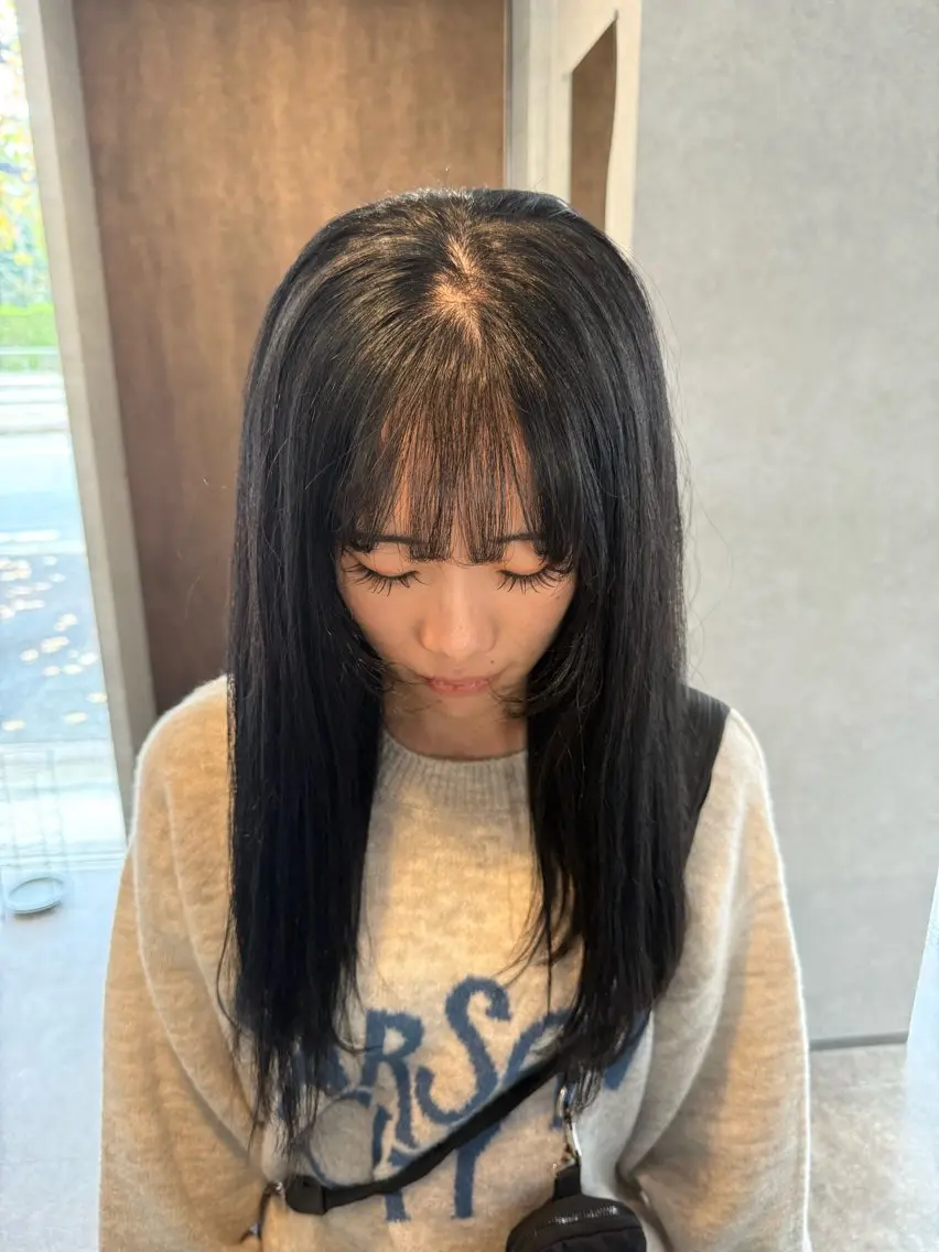 ロング カラー qpulaあいみ 透明感カラーのヘアスタイル
