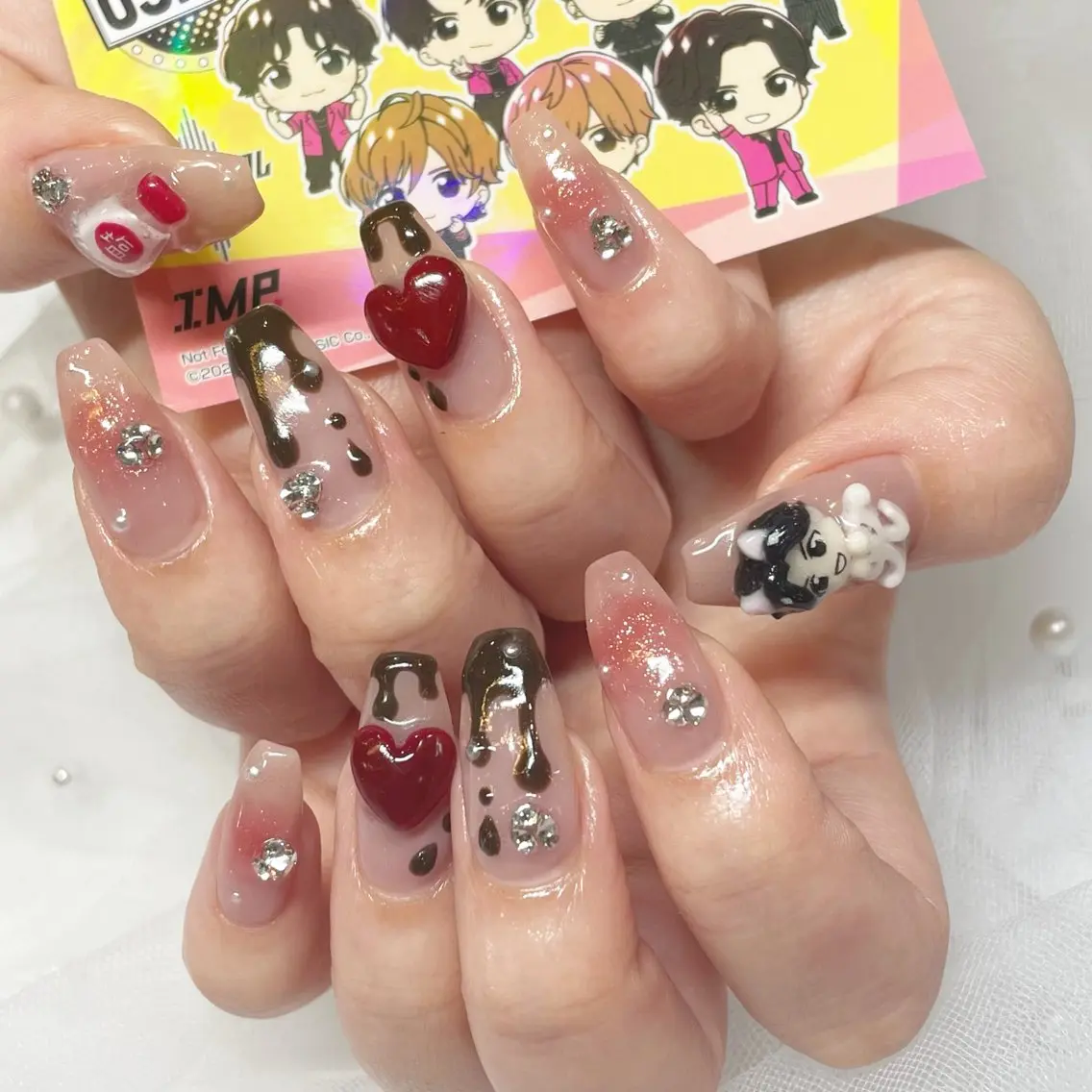 ネイル 赤色 バレンタイン ハンドネイル フットネイル Tsukahara 🌷仙台PARCOのネイルデザイン