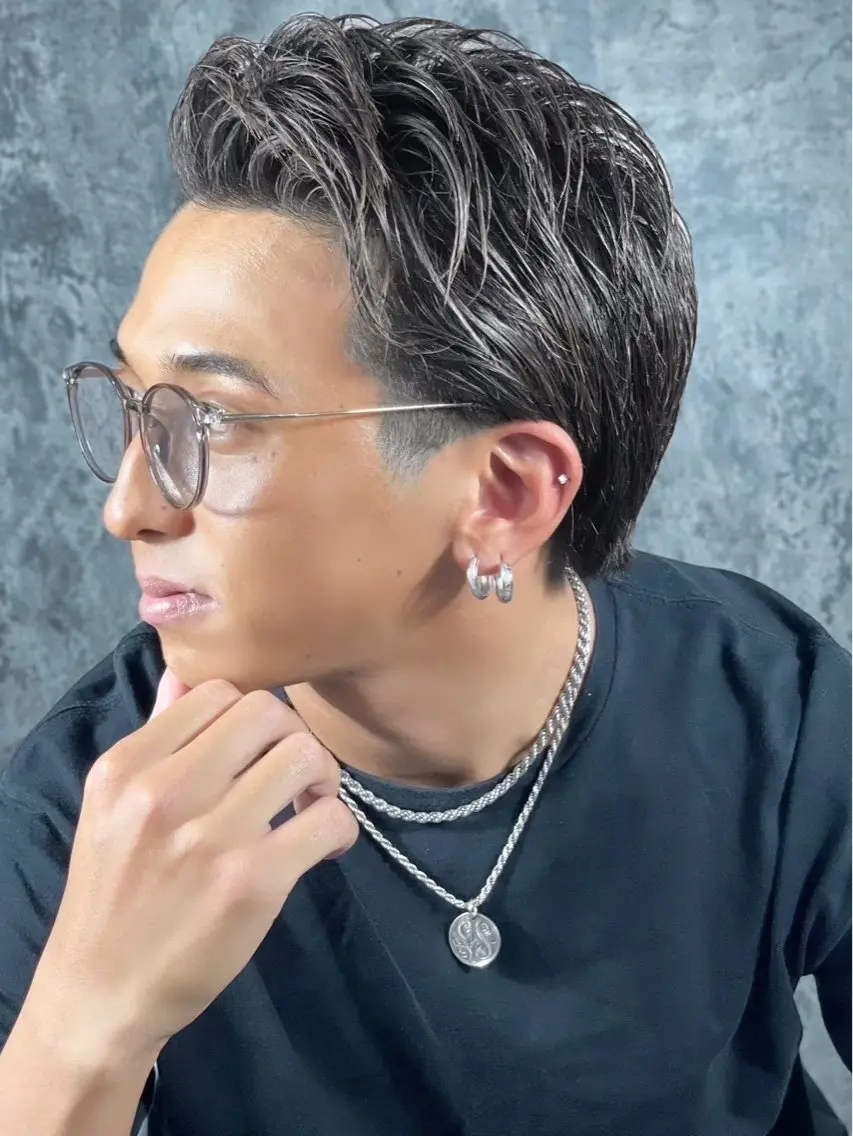 ミディアム ヘアアレンジ メンズ カット ⚡️メンズ特化⚡️ 倉林 隼大のヘアスタイル