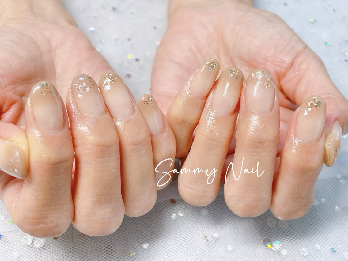 ネイル ホログラムネイル シンプルネイル ハンドネイル Sammy Nailのネイルデザイン