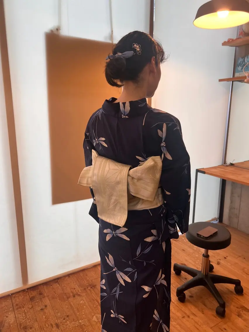着付け 両国駅徒歩1分⭐️ アイロン仕上げのヘアスタイル