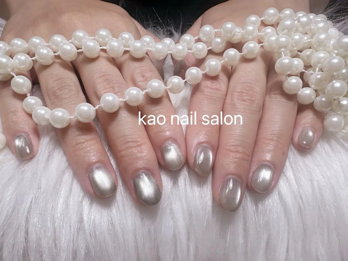 ネイル ハンドネイル kao nail マグネット/長さだしのネイルデザイン