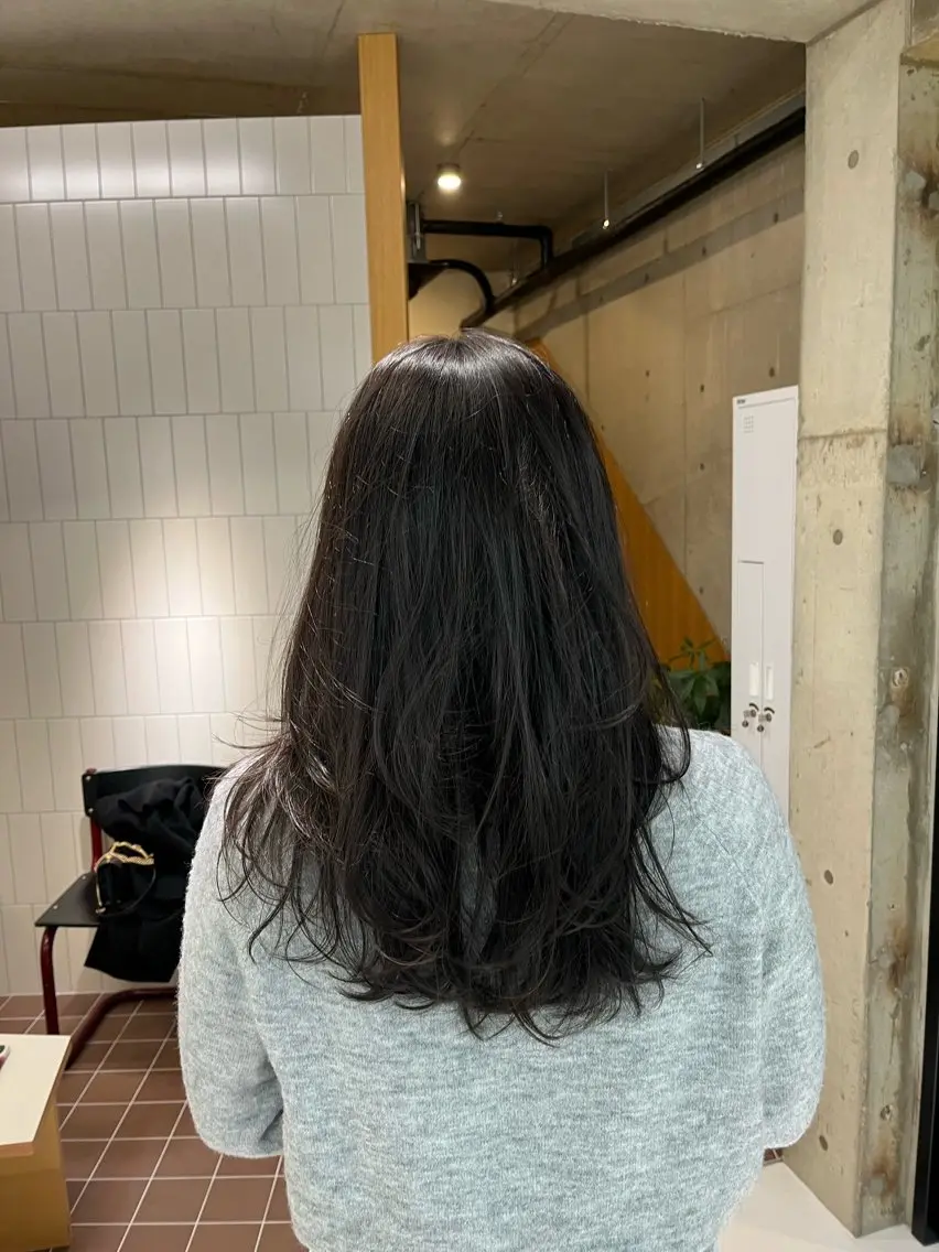 セミロング ハイレイヤー 髪質改善 レイヤーカット トリートメント カット ヘアカラー トリートメント 髪質改善/レイヤー/ 🐈Yokotaのヘアスタイル