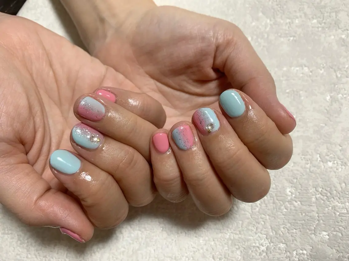 ネイル ジェルネイル 韓国ネイル メンズネイル パラジェル シンプルネイル kiki nail たまプラーザのネイルデザイン