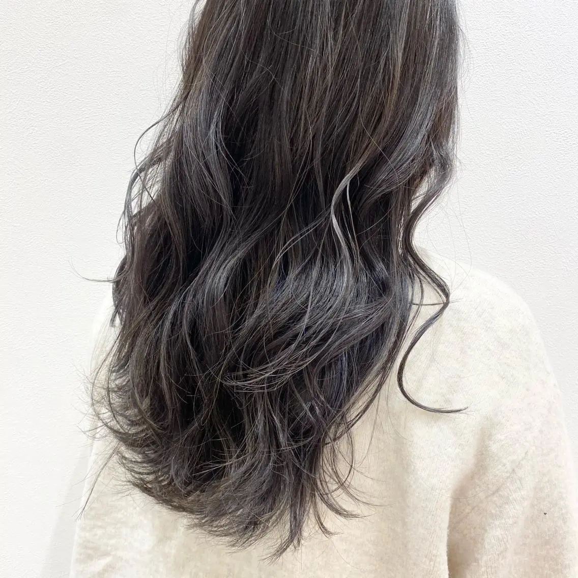 セミロング ハイライト 若山 敦のヘアスタイル