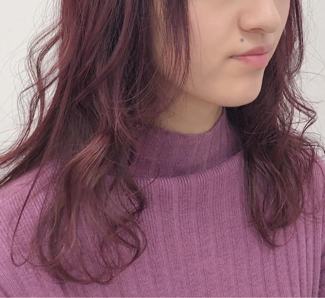 ミディアム カラー 柔らかbeige モトキのヘアスタイル