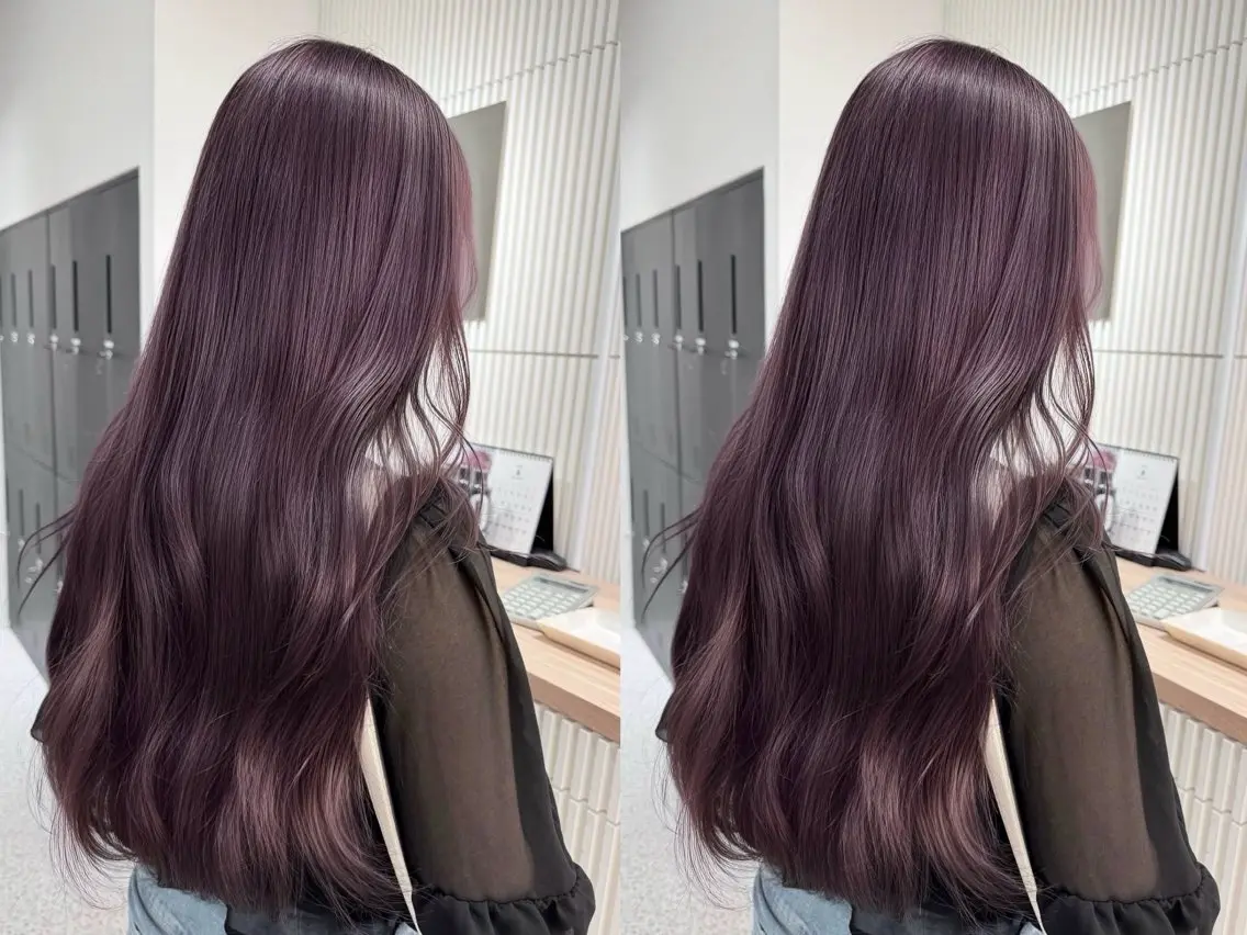🦋【Wcolor】ブリーチリタッチ+全体カラー／トリートメントの写真