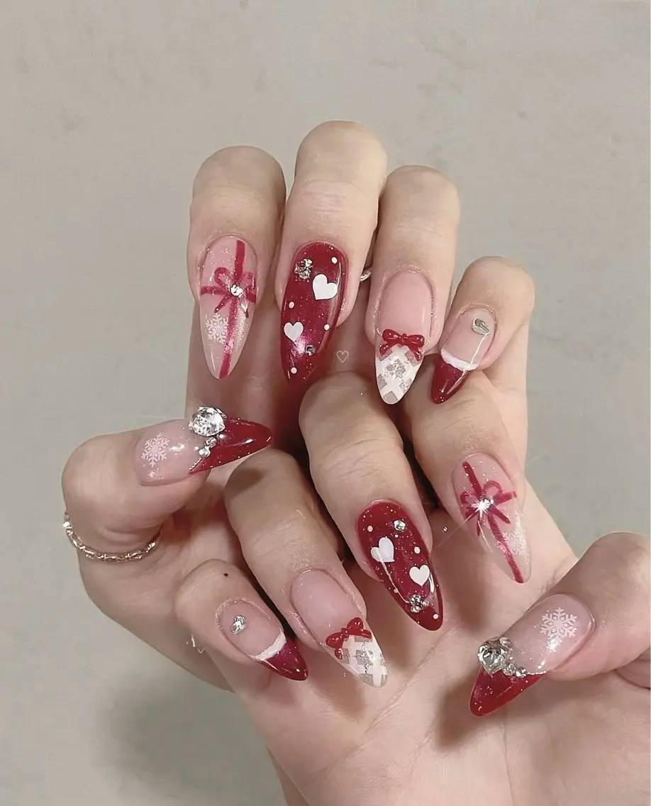 ネイル アートネイル ジェルネイル ガーリー キラキラネイル Nihonthy Nail 新宿のネイルデザイン