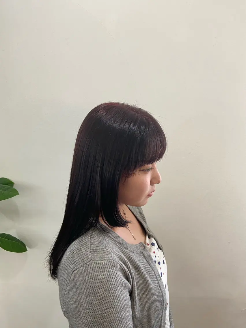 カラー 透明感カラー レッドカラー ヘアカラー mopa yuiのヘアスタイル