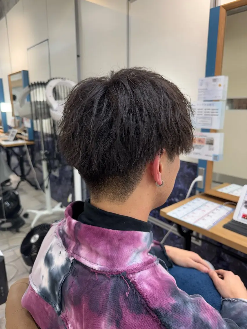 メンズ マッシュ カット 🍒透明感カラー/ 艶カラー/さくら🍒のヘアスタイル