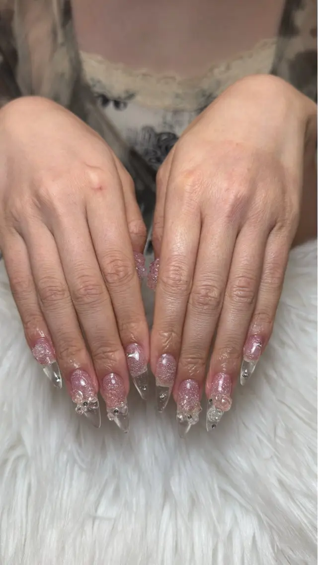 ネイル 長さ出し フレンチネイル グラデーション 韓国ネイル マグネットネイル ハンドネイル VB HEAVEN nailのネイルデザイン