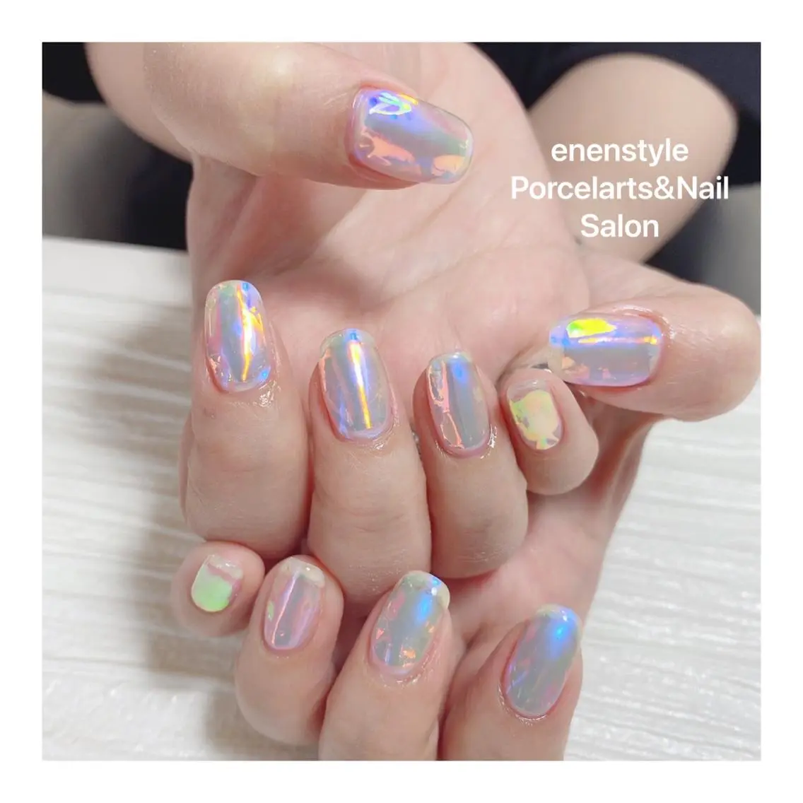 ミディアム ネイル 🐾enen style 🐾のネイルデザイン
