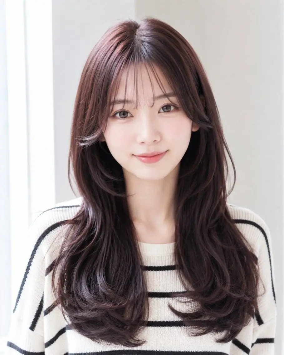 ロング カラー 西野 美桜のヘアスタイル