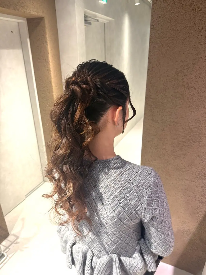 ロング ヘアアレンジ ヘアセット ヘアアレンジ/ カラー/hazukiのその他イメージ
