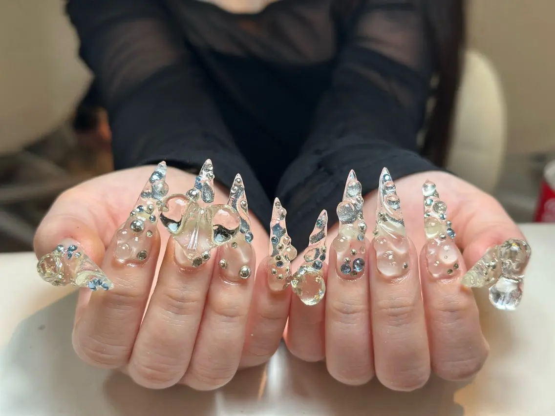 ネイル アートネイル 成人式 ジェルネイル ニュアンスネイル 夏ネイル ハンドネイル Nienail_ Luxeのネイルデザイン