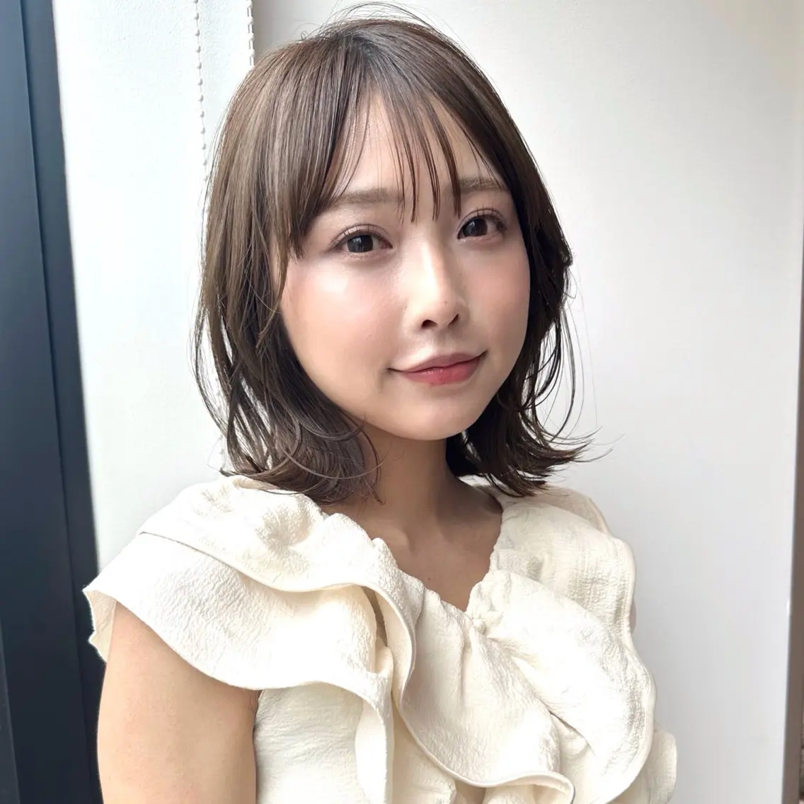 ミディアム カラー ボブ くびれヘア カット ヘアカラー トリートメント take/ショート& レイヤーカット/銀座のヘアスタイル