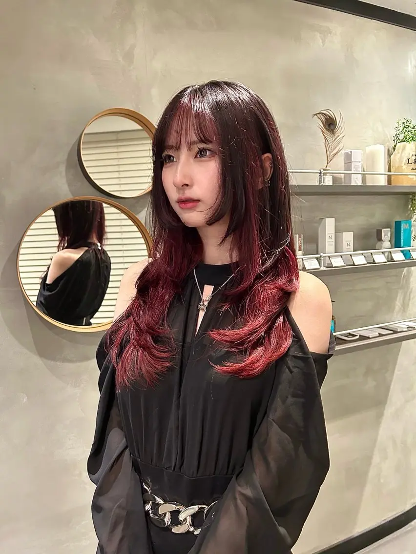 ロング カラー カット ヘアカラー トリートメント タナカ カナ🫧のヘアスタイル