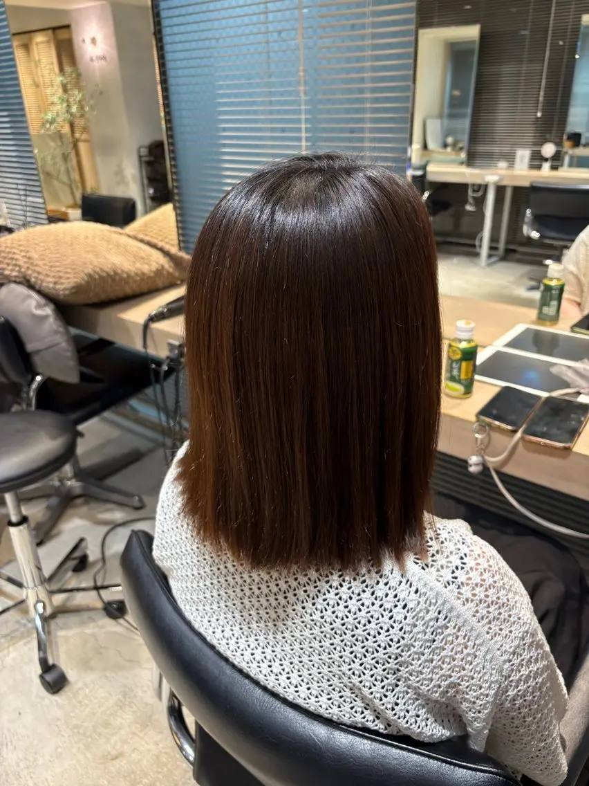 ミディアム ミディアムパーマ 伸ばしかけ 縮毛矯正 SHEA /縮毛矯正 イソダハルカのヘアスタイル