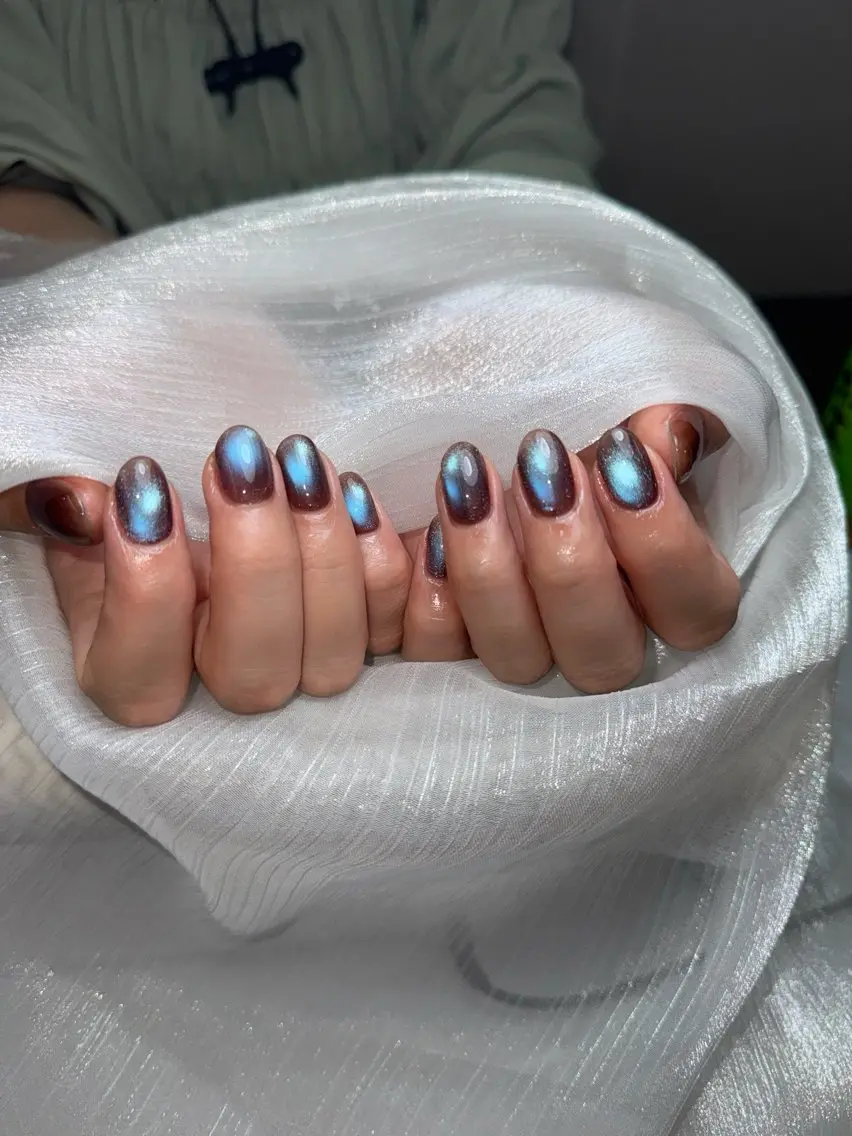 ネイル チークネイル フレンチネイル グラデーション 韓国ネイル マグネットネイル ハンドネイル Hana Nailのネイルデザイン