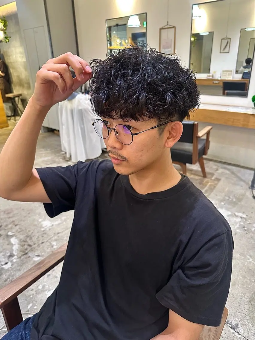 カット×シャドウパーマの写真