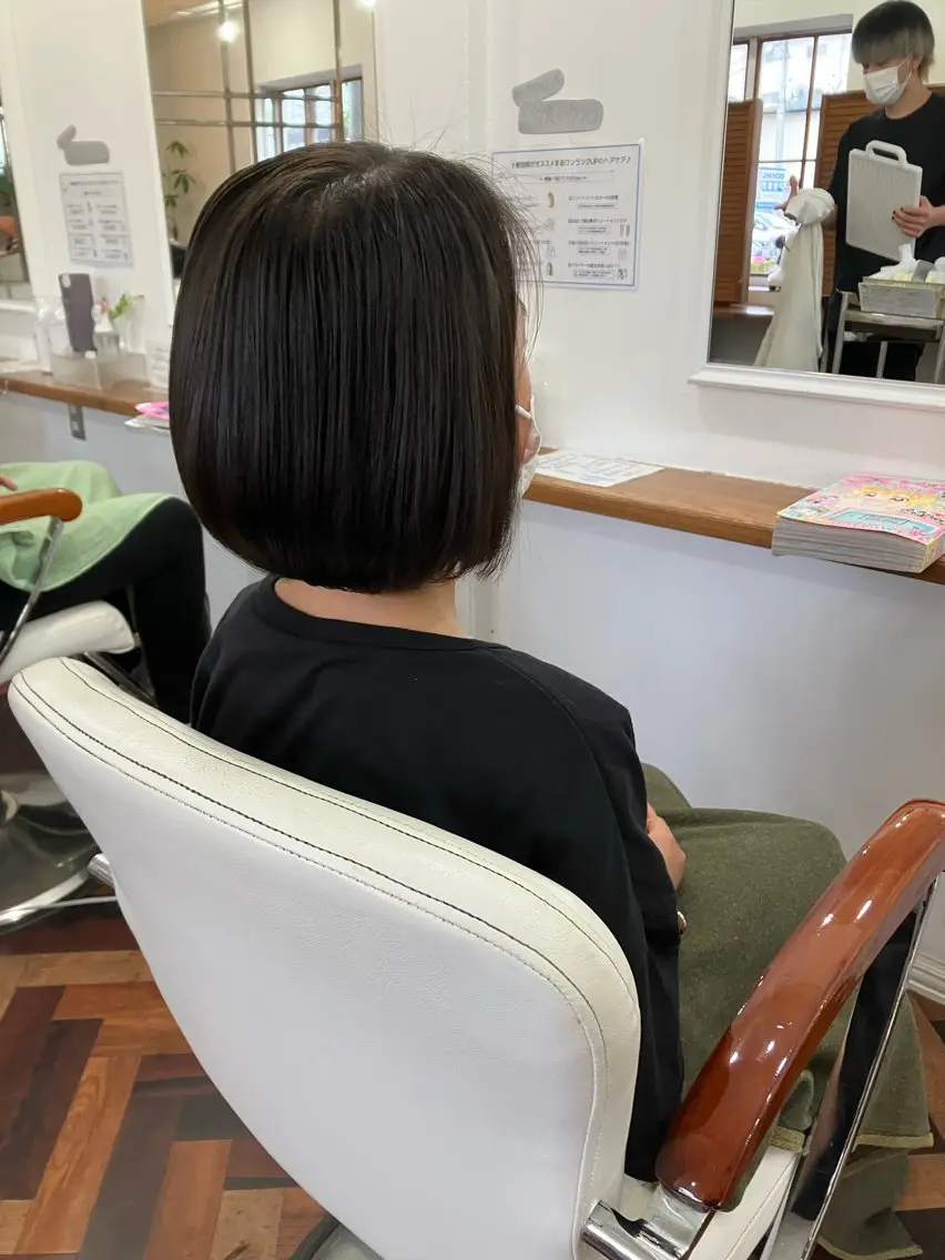 ショート ボブ カット 佐藤 悠生 メンズパーマ.カットのヘアスタイル