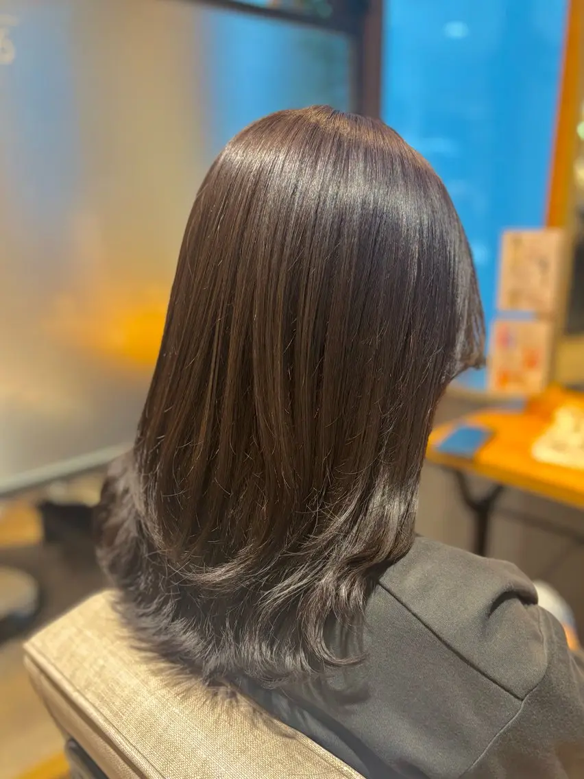 セミロング カラー ブラウンカラー 大西 かんなのヘアスタイル