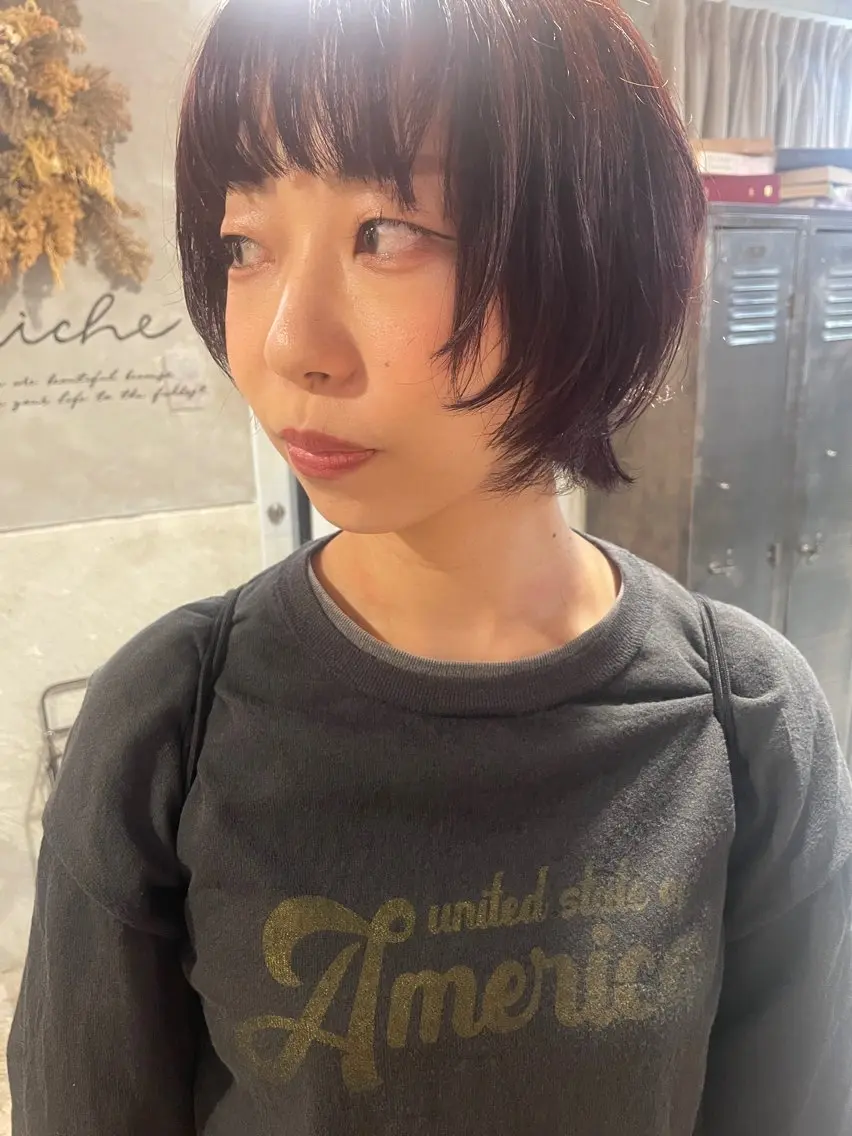 ショート カット ヘアカラー トリートメント ayane⭐️ボブ・ ショート・パーマのヘアスタイル