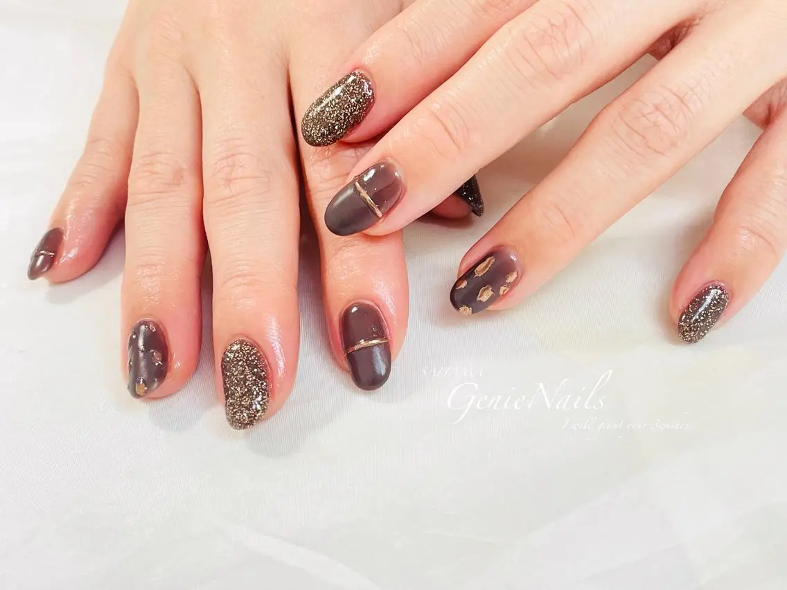 メンズ ネイル アートネイル フットネイル メンズネイル 持ち込み ニュアンスネイル Genie Nailsのネイルデザイン