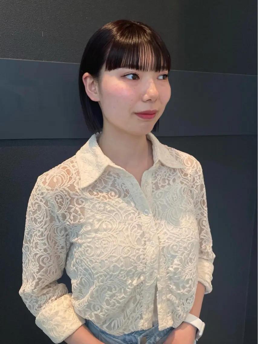 ショート カラー ボブ カット ヘアカラー トリートメント mai / linoah˚✧のヘアスタイル