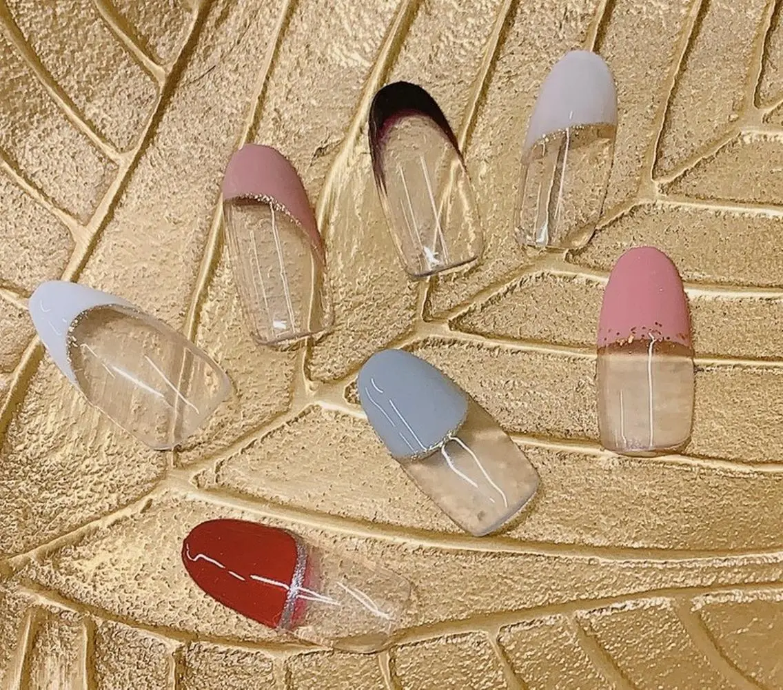 ネイル フレンチネイル ラメ(グリッター) BBnail ogataのネイルデザイン