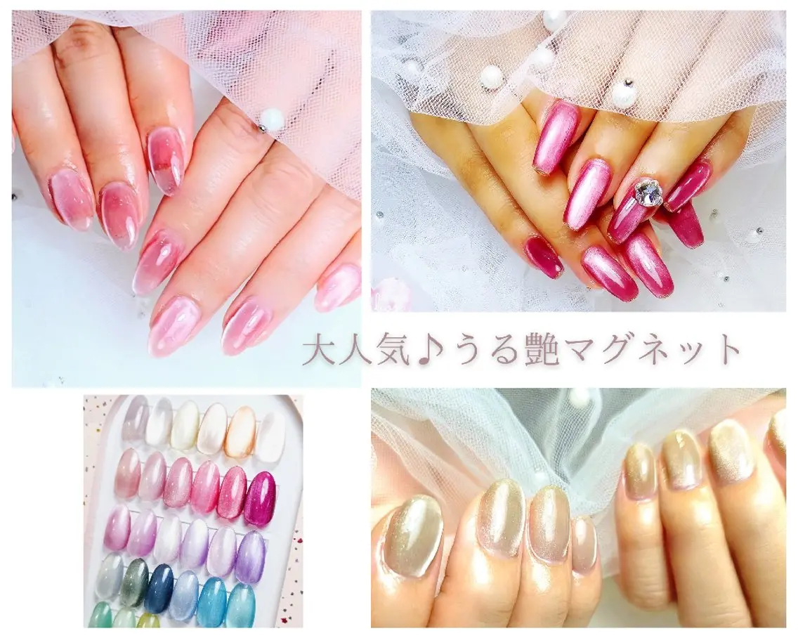 ネイル 氷ネイル・うるうるネイル マグネットネイル Nail salon LABONのネイルデザイン