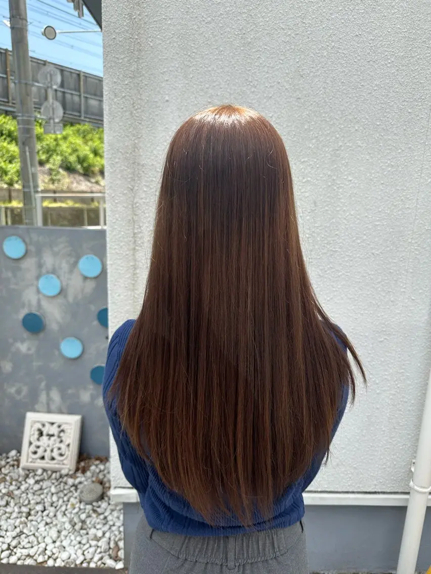 ロング カラー ヘアカラー 安達 望のヘアスタイル