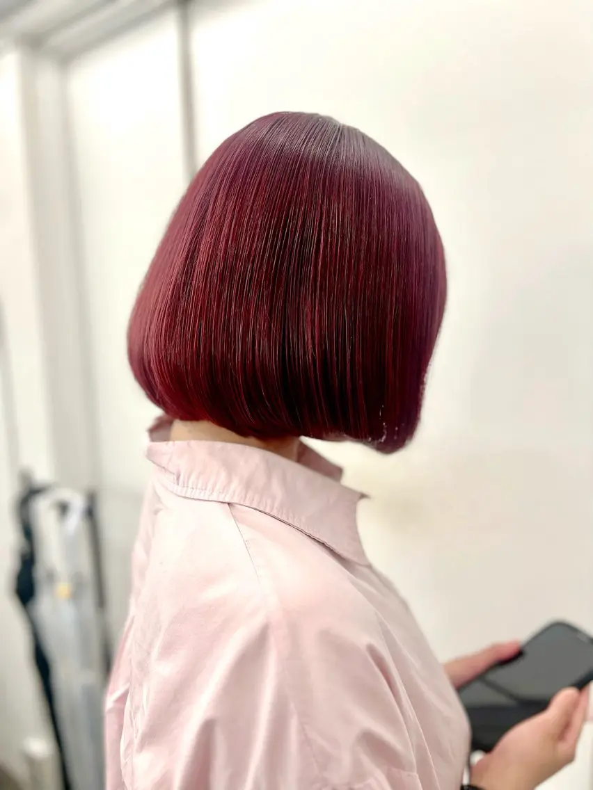 ミディアム カラー レッドカラー カット ヘアカラー 透明感カラー特化🫧 🦋栗原🦋のヘアスタイル