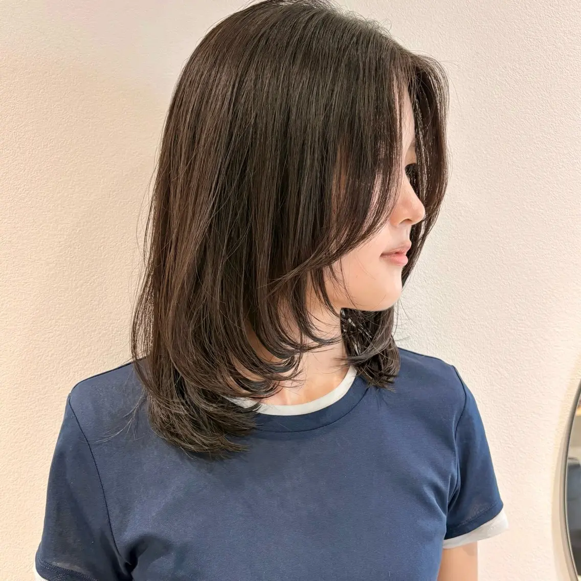 ミディアム カラー カット ヘアカラー トリートメント 🍊暖色×顔周り 🍊cocoroのヘアスタイル