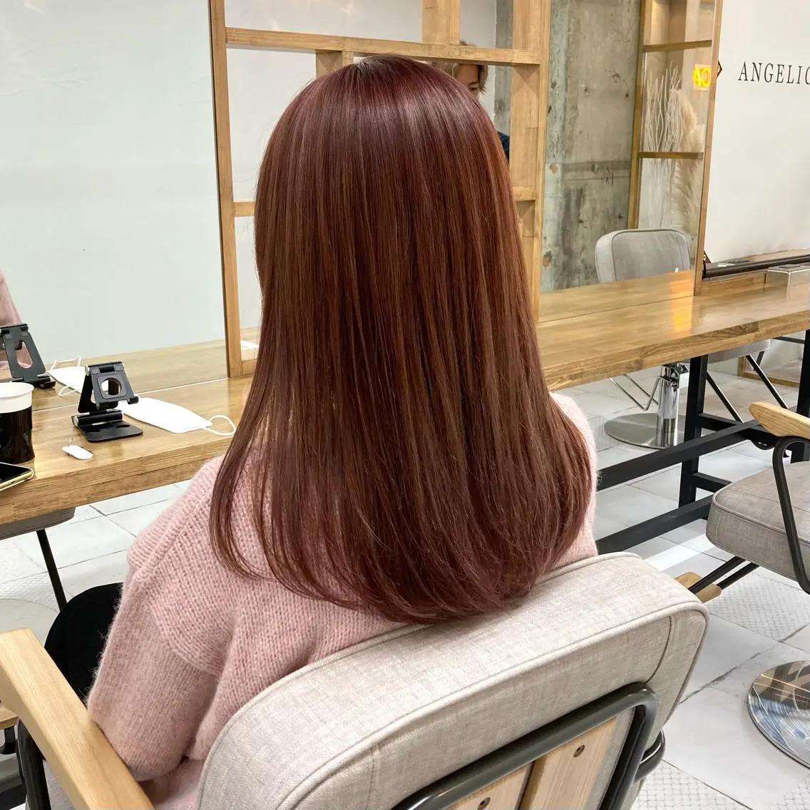 セミロング カット ヘアカラー 韓国レイヤーカット★ 小林大樹のヘアスタイル