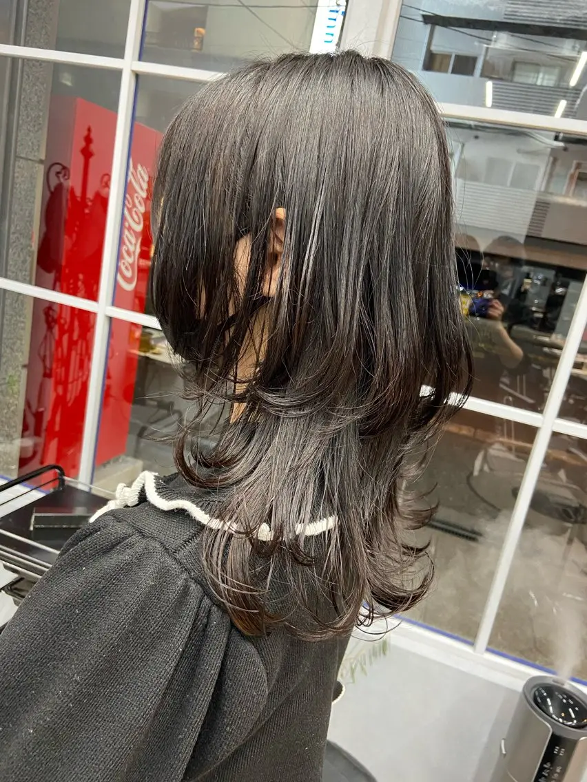 【OPEN記念✨】カット+プレミアムカラー+TOKIOトリートメント #ウルフ#ショート#レイヤーの写真