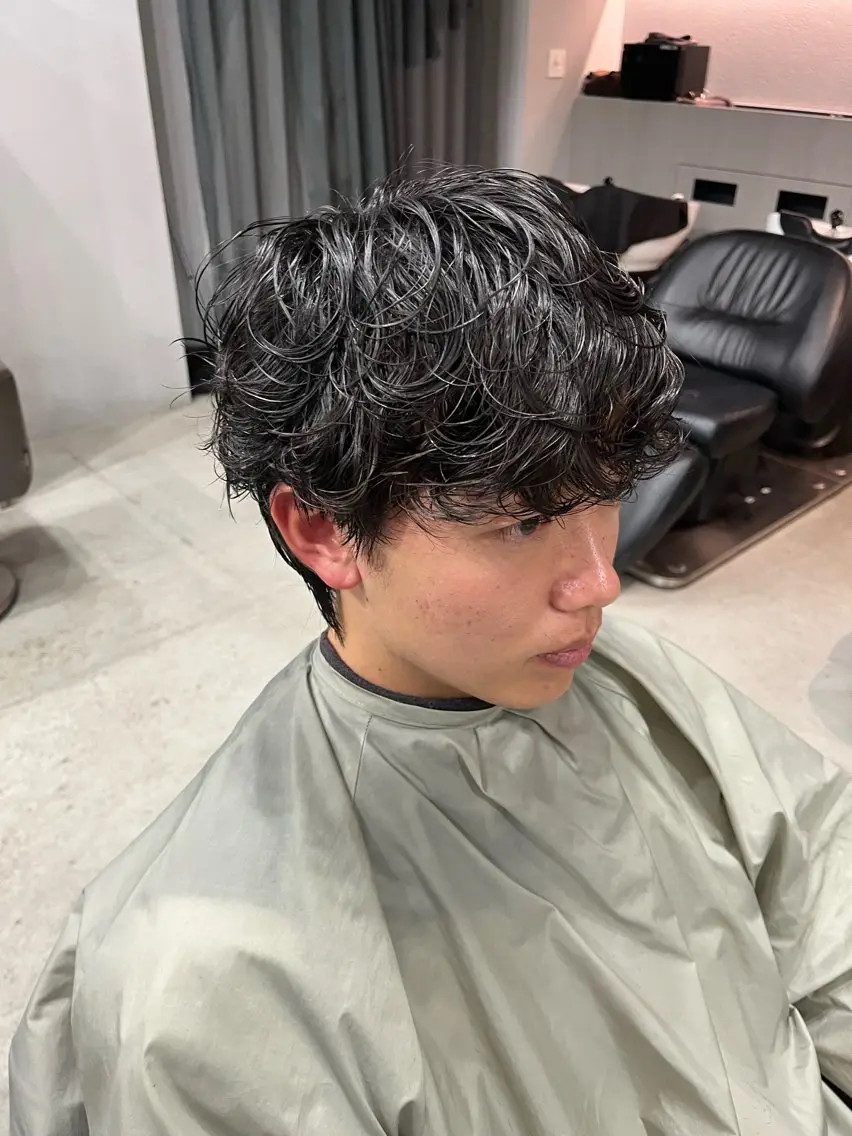 ショート カラー パーマ メンズ カット ヘアカラー トリートメント 表参道🌿赤み消し カラー/チナツのヘアスタイル